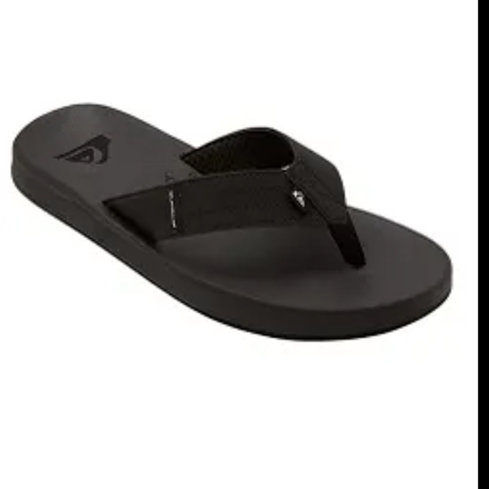 Quiksilver Men's 10 Black Flip Flop Sandals New With Tags
